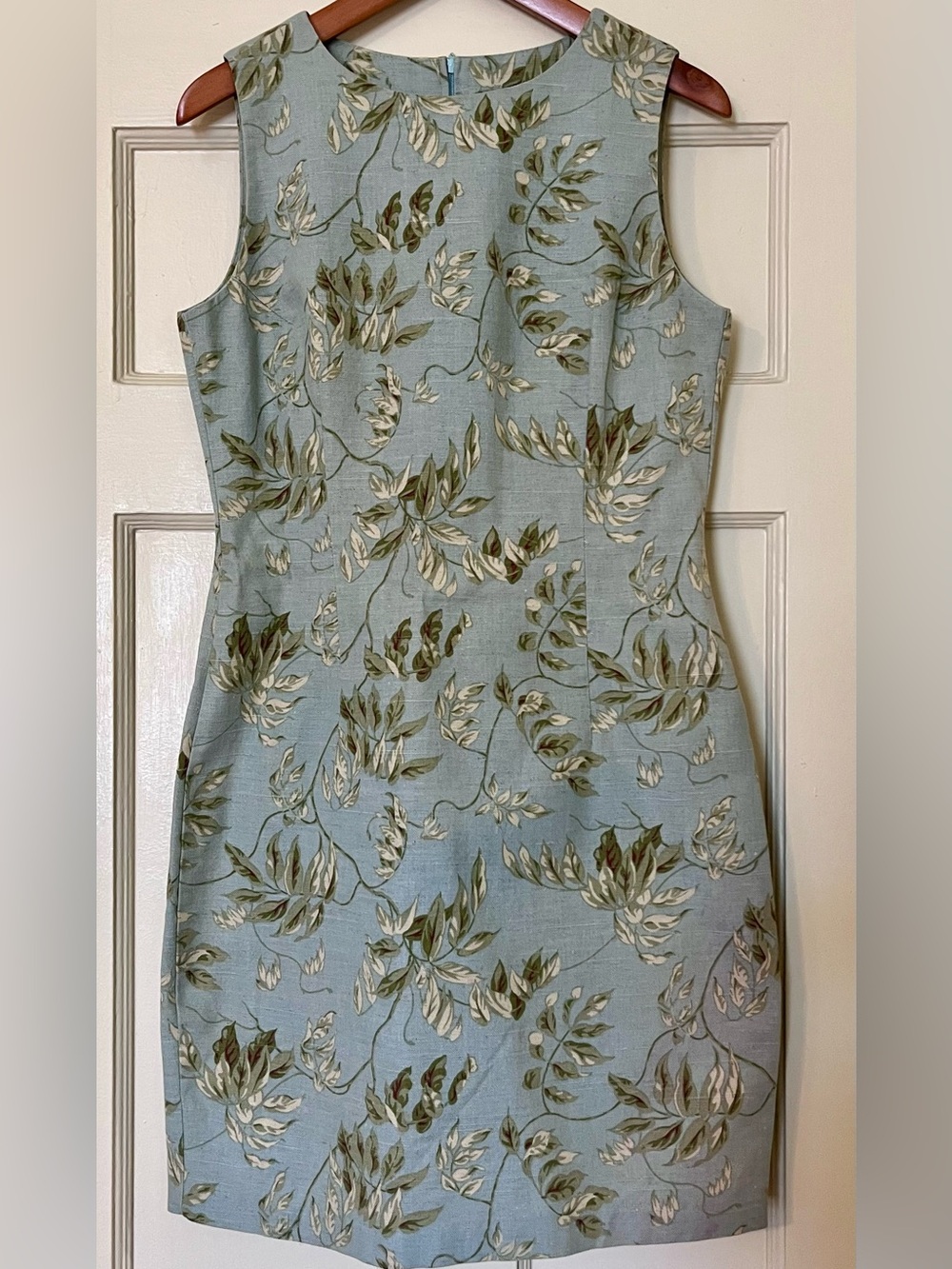 Coldwater Creek sz 10 Light Blue Floral Midi Dress